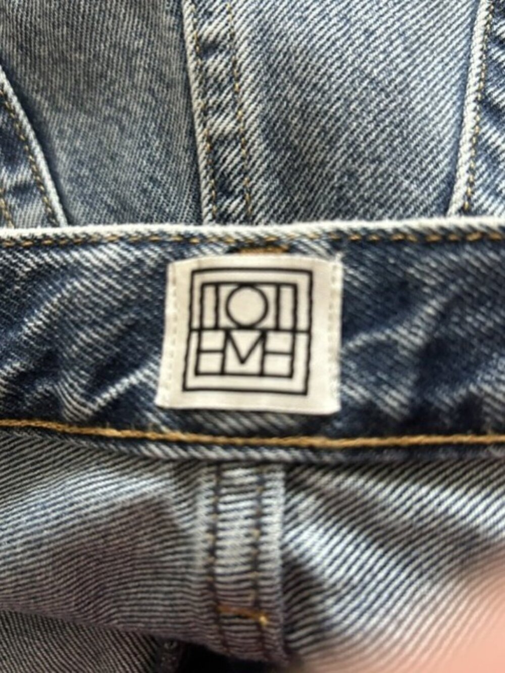 TOTEME Twisted Seam Denim Full Length Jeans Blue Size 26/32 - Picture 5 of 9